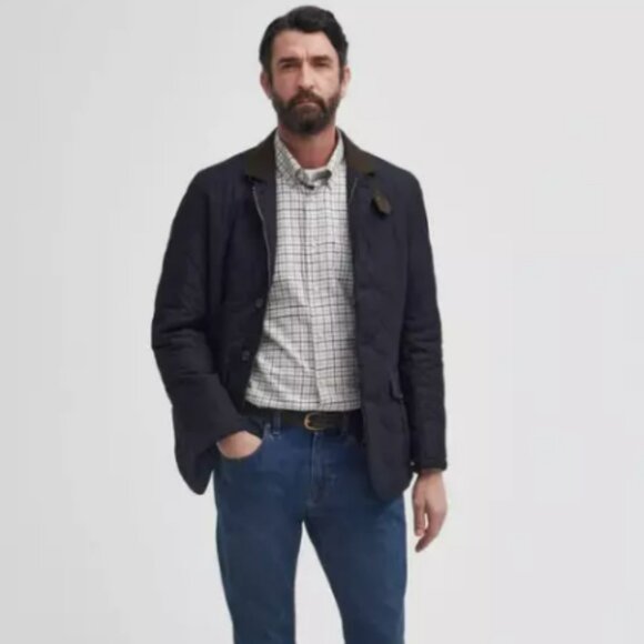 BARBOUR LUTZ Men's Quilted Jacket in Black MSRP$380 Rugged & Sophisticated